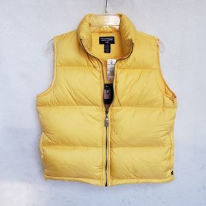 Vintage Polo Jeans Ralph Lauren Women's Down Puffer Vest Yellow Size S